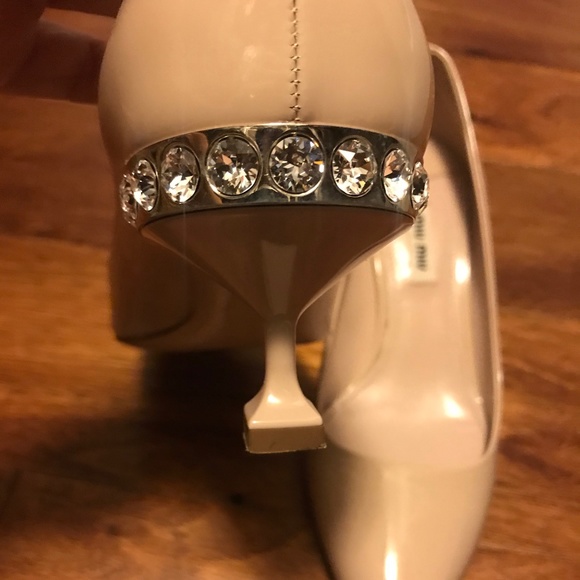 Miu Miu Crystal Heel Pump (Women) 8.5 US CIPRIA - Picture 1 of 5